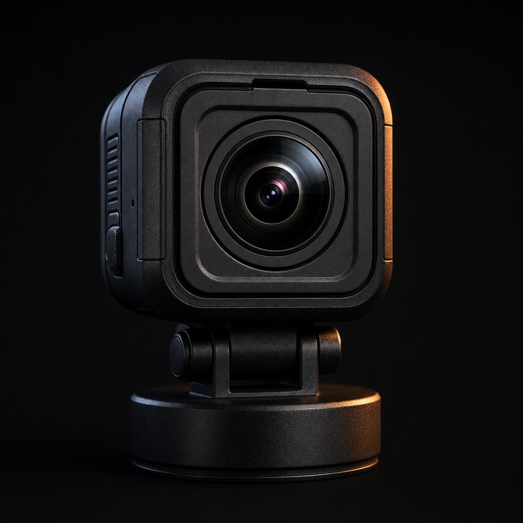 EPIC Trail 4K POV action camera on a dark studio background